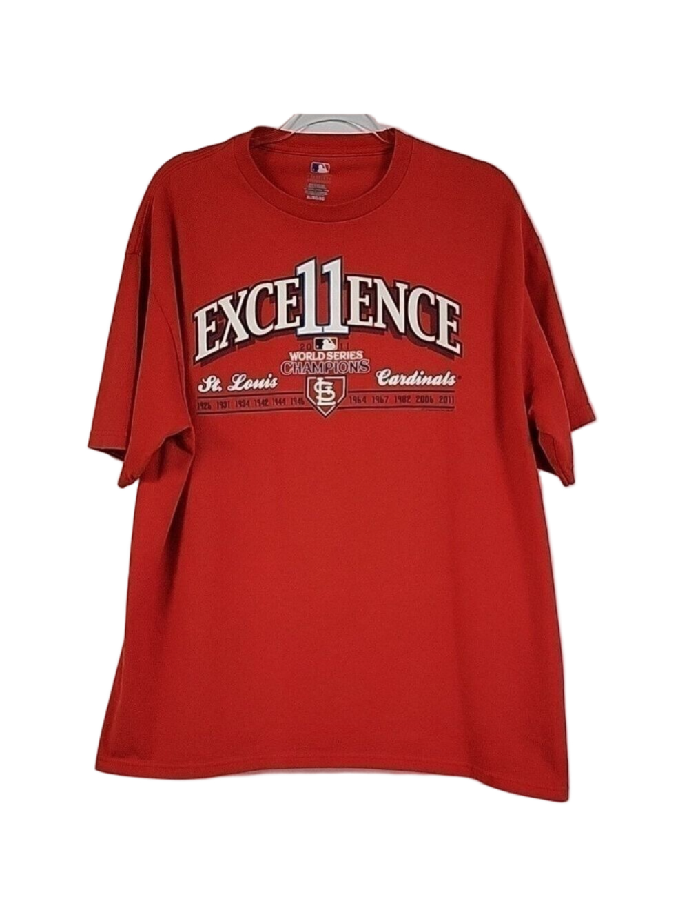 MLB St. Louis Cardinals 11x World Series Champions Exce11ence T-Shirt, Size XL